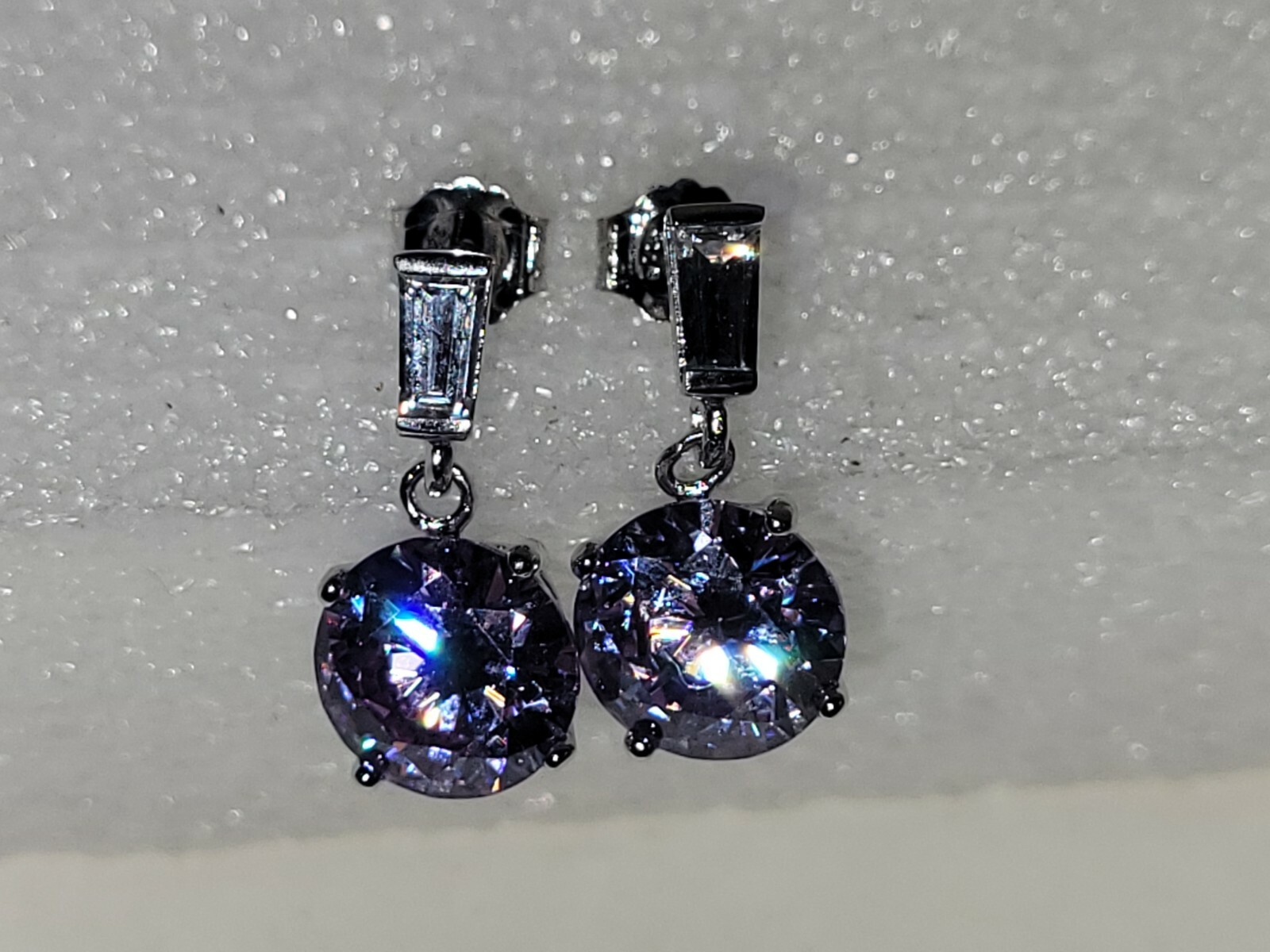 Pale Lavander Amethyst Dangle Earrings