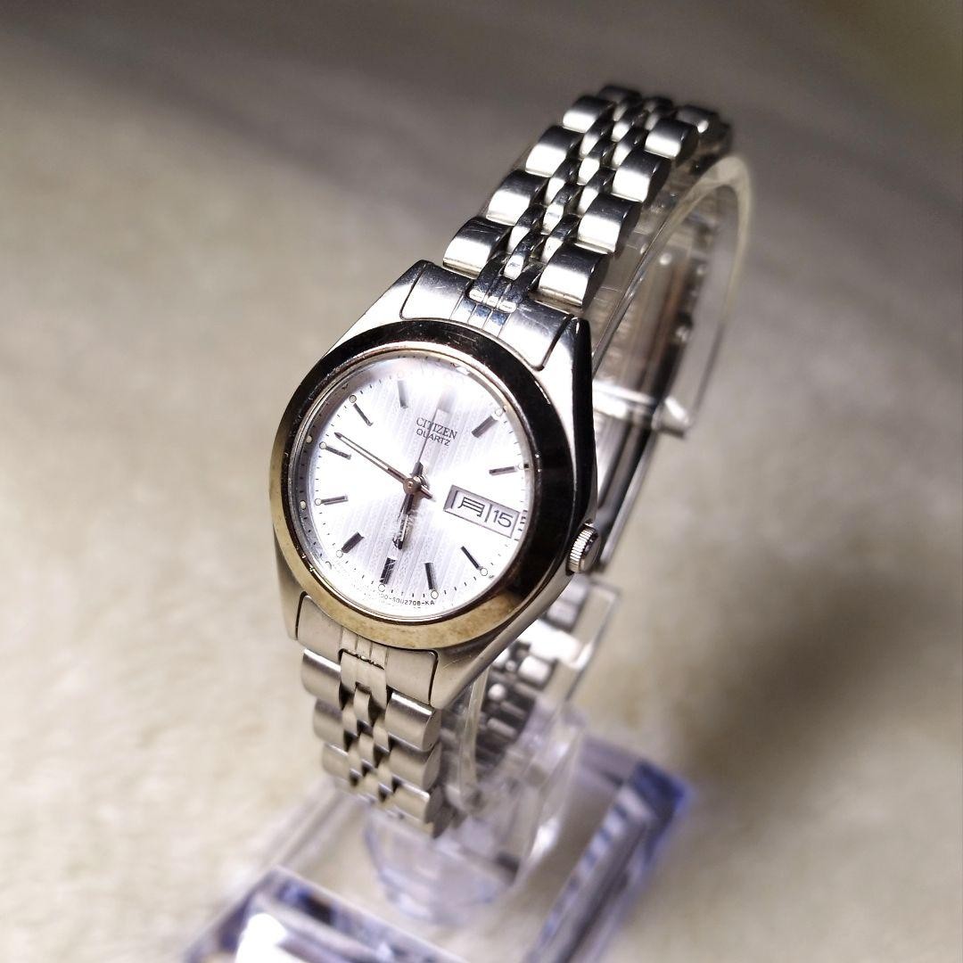 CITIZEN Women’s Watch, Silver, Day-Date, 6000-S96419