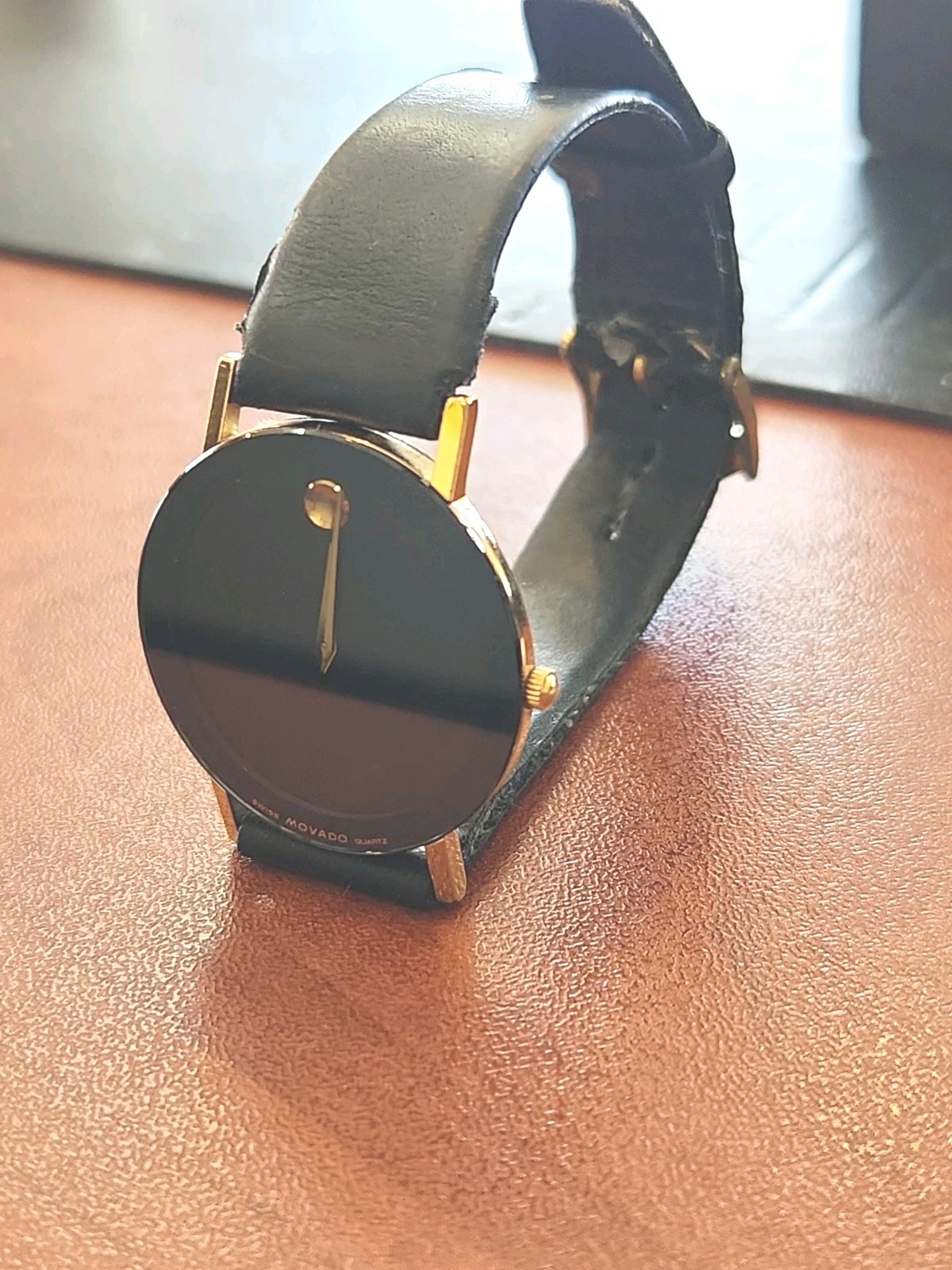 Movado Museum 87-40-882 Ultra Slim 30.5 mm Black Steel/PVD Quartz Wrist Watch