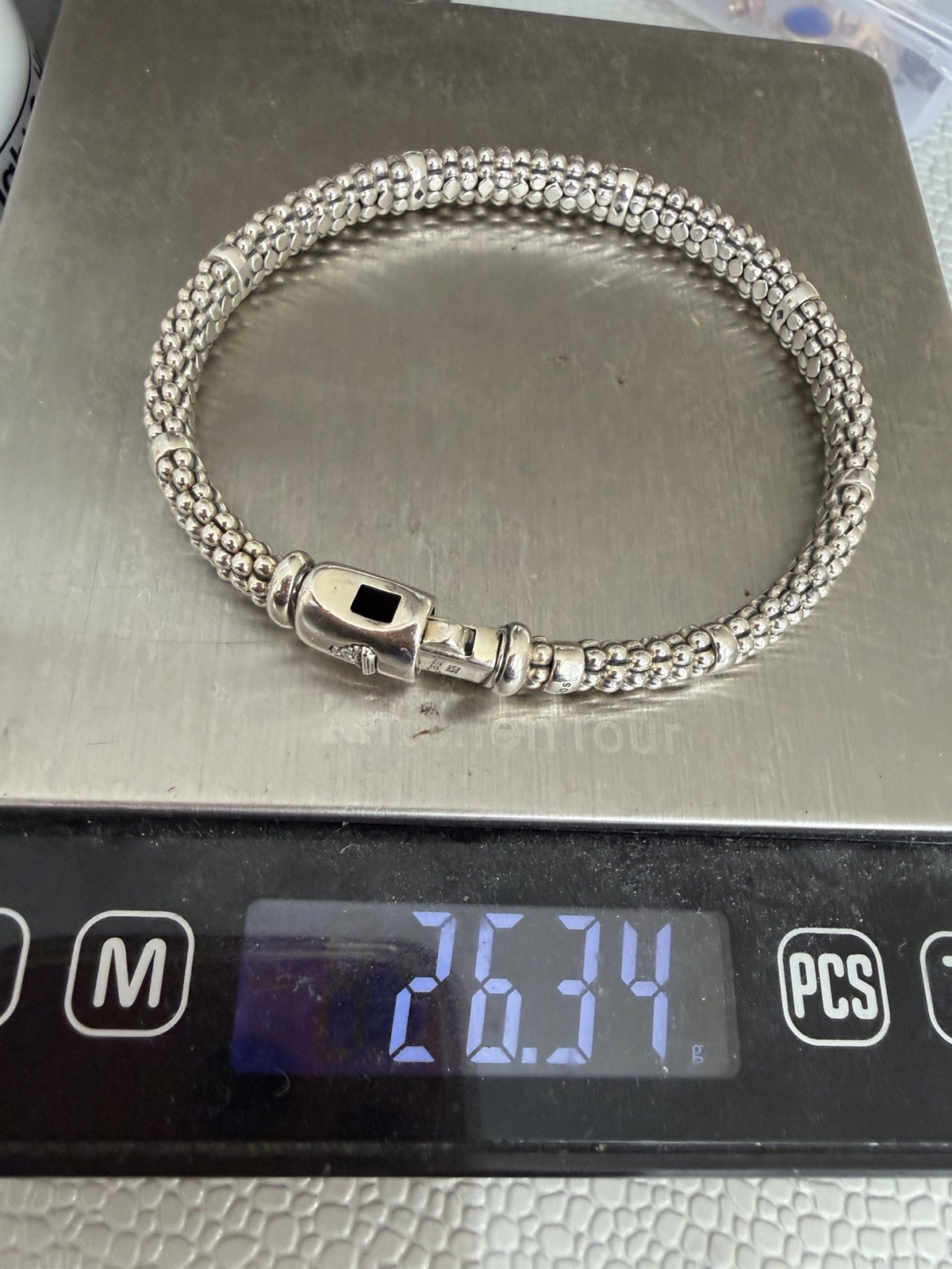 Lagos Caviar Sterling Silver Station Bracelet