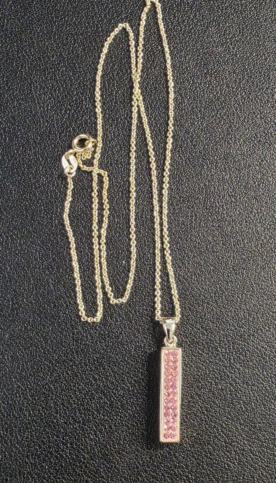 Truly Inspired 14K GP Love & Harmony Pin Rhine Necklace