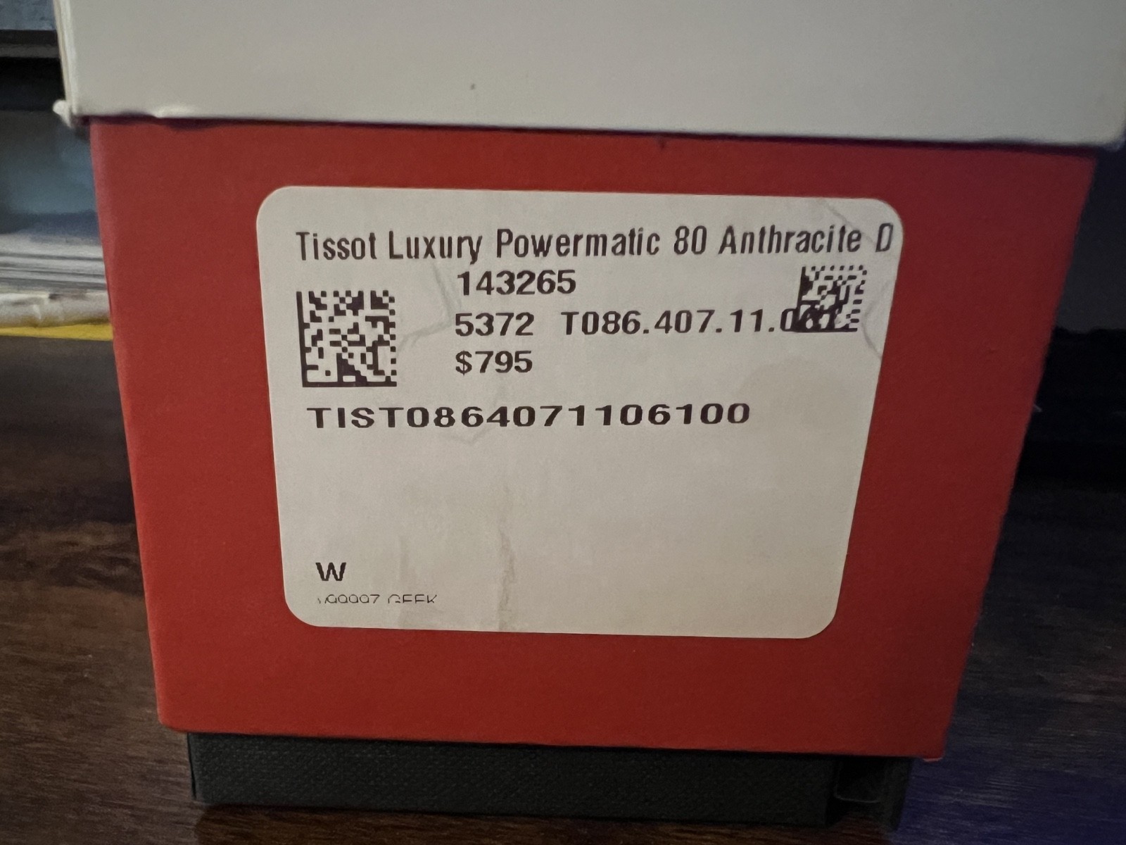 RARE – Tissot Powermatic 80 / T086.407.1.001 – Anthracite