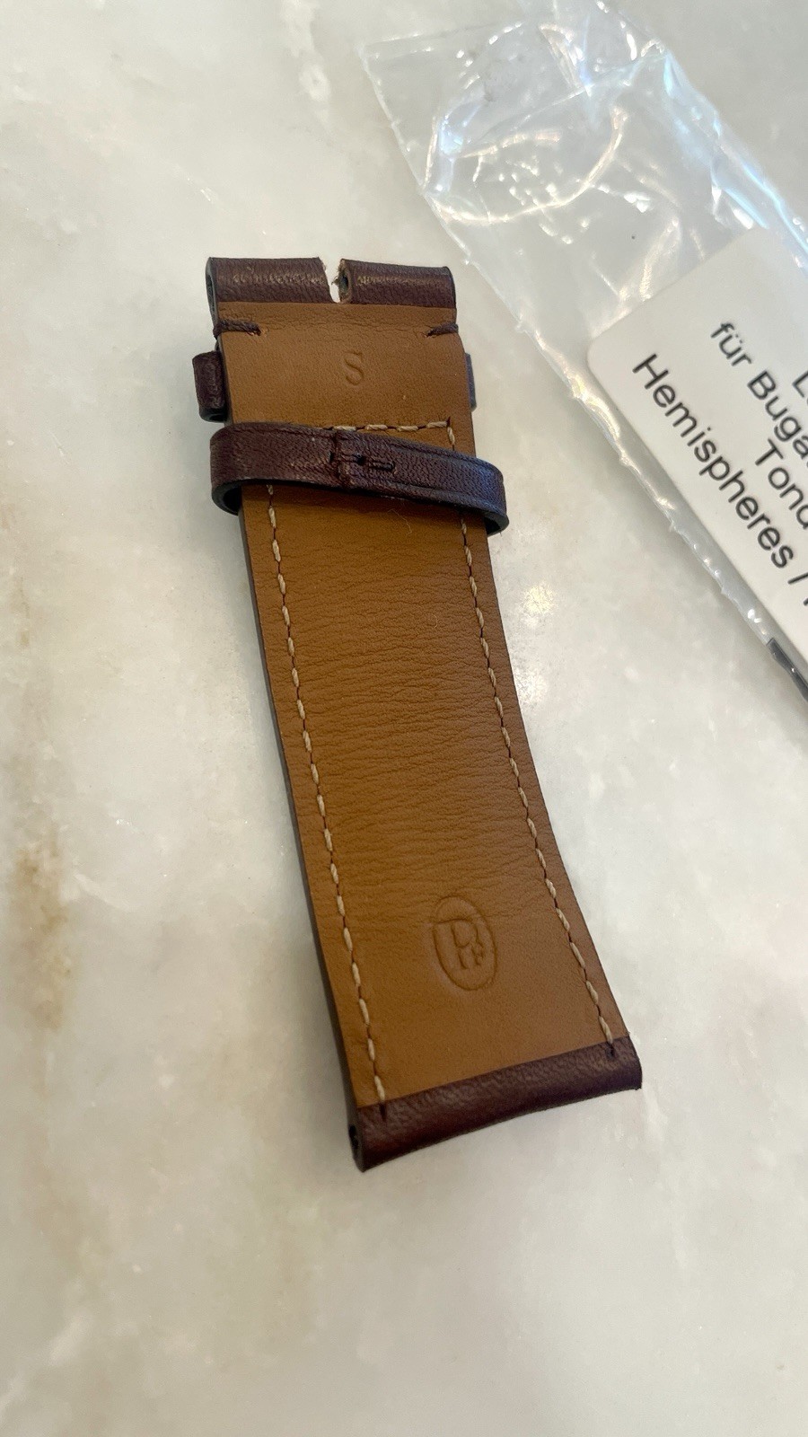 Parmigiani 24mm Tonda Hemispheres Pershing Hermes Strap (taper to 22mm) Tan