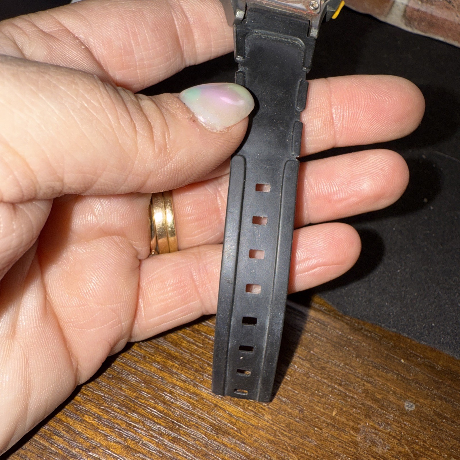 Armitron Watch Men Gray Black Plastic Instalite. 165wr Not Tested