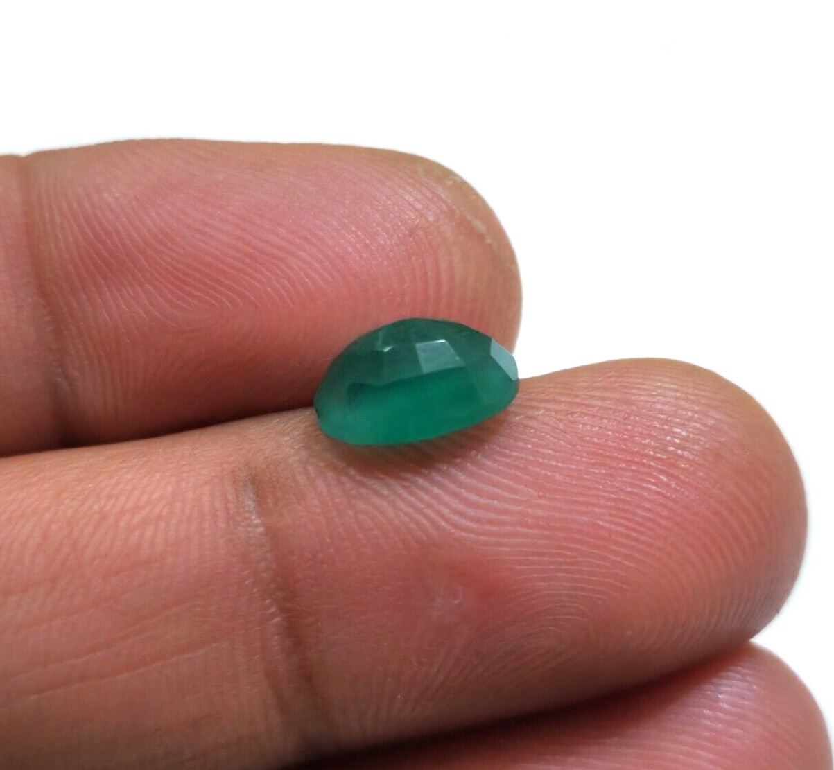 Stunning Zambia Green Emerald 3.10 Crt Oval Shape Unique Faceted Loose Gemstone