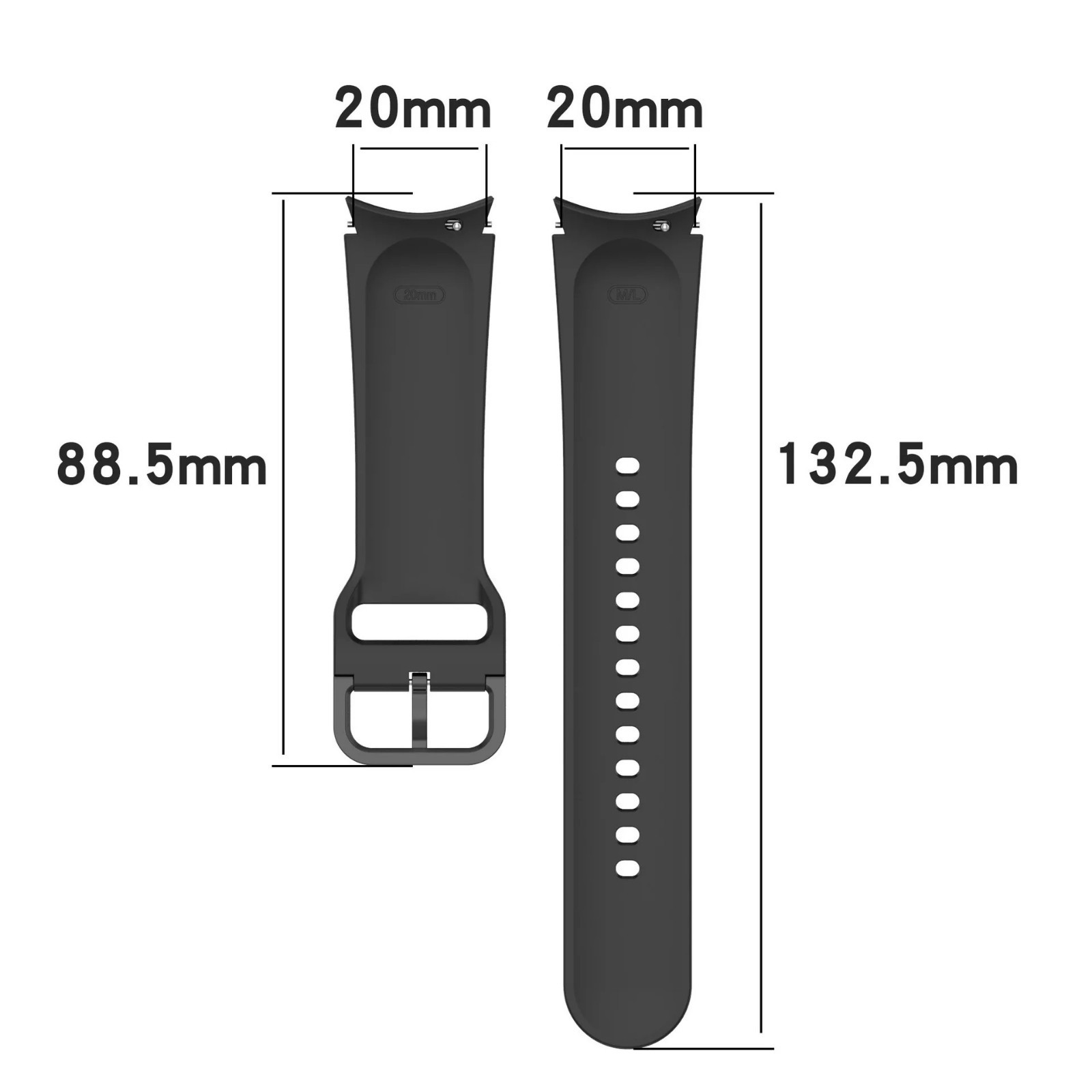Silicone Strap For Samsung Galaxy Watch 7 6 5 4 20mm Band 40/44mm Watch6 Classic