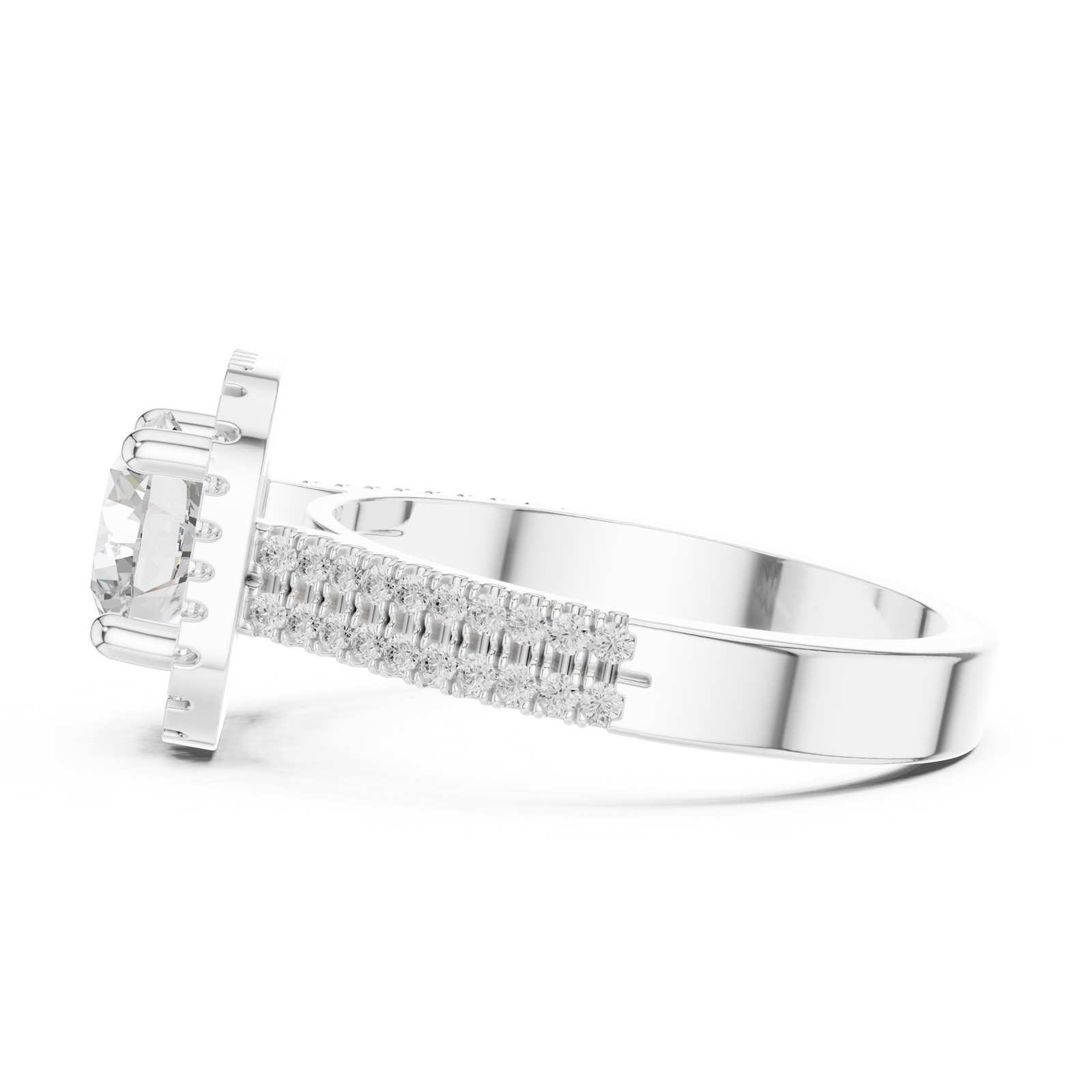 Certified 1.2Ct VVS1 Natural Diamond Ring Romantic Wedding Jewellery 925 Silver