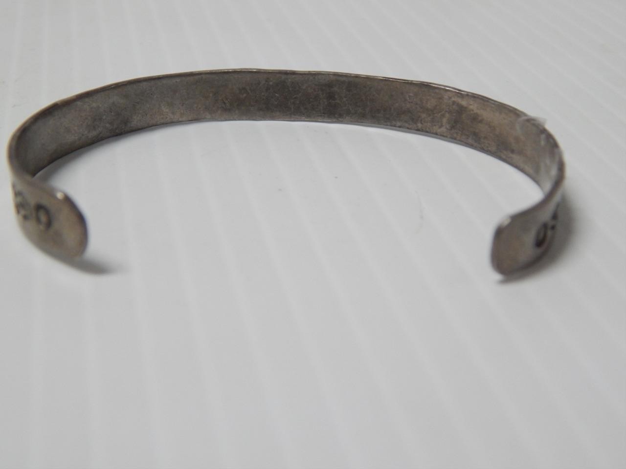 c.1930-50s VINTAGE FRED HARVEY NAVAJO INDIAN STERLING SILVER BRACELET