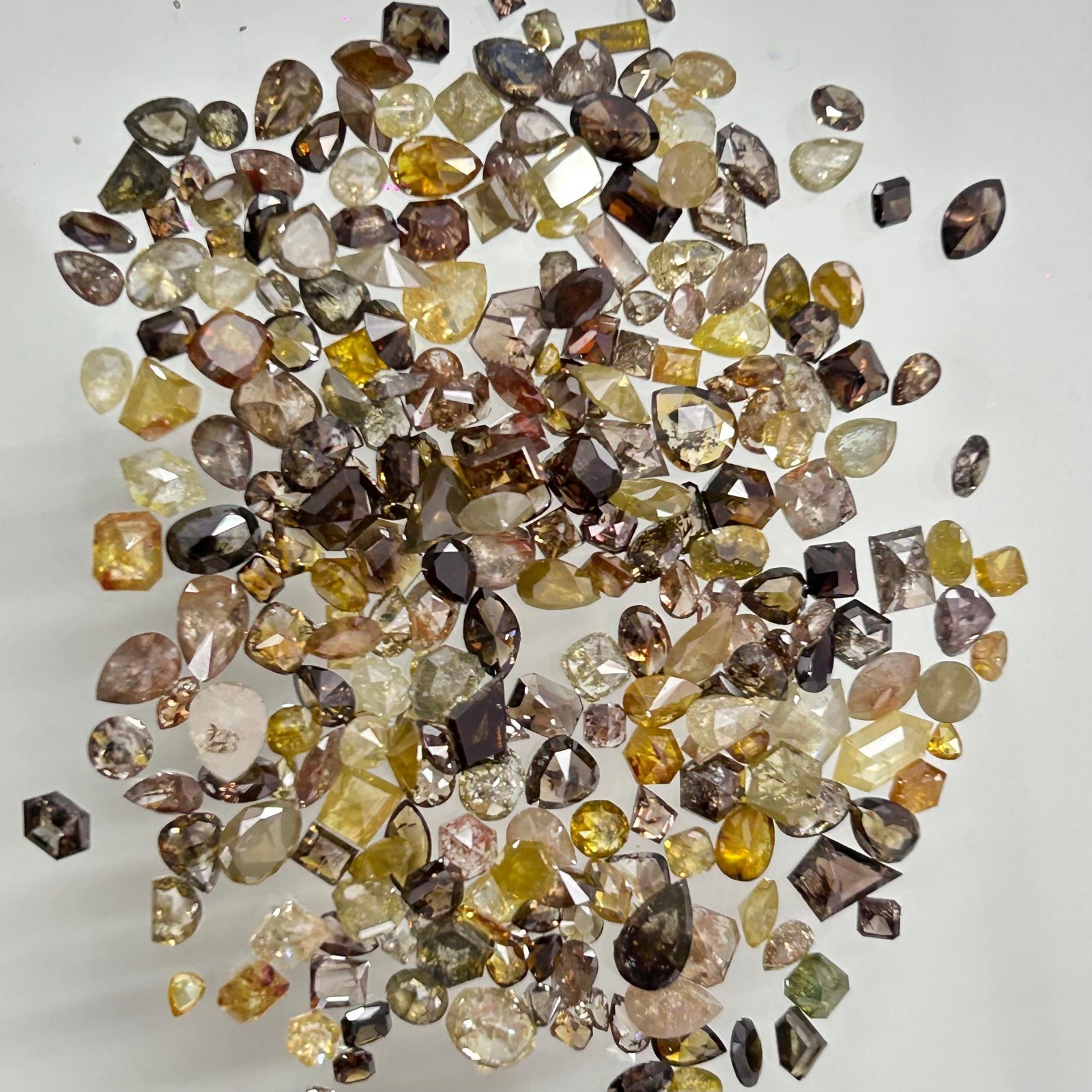 3CT+ (15 to 20 pcs) Natural Multi Color fancy shape diamond loose real mix shape