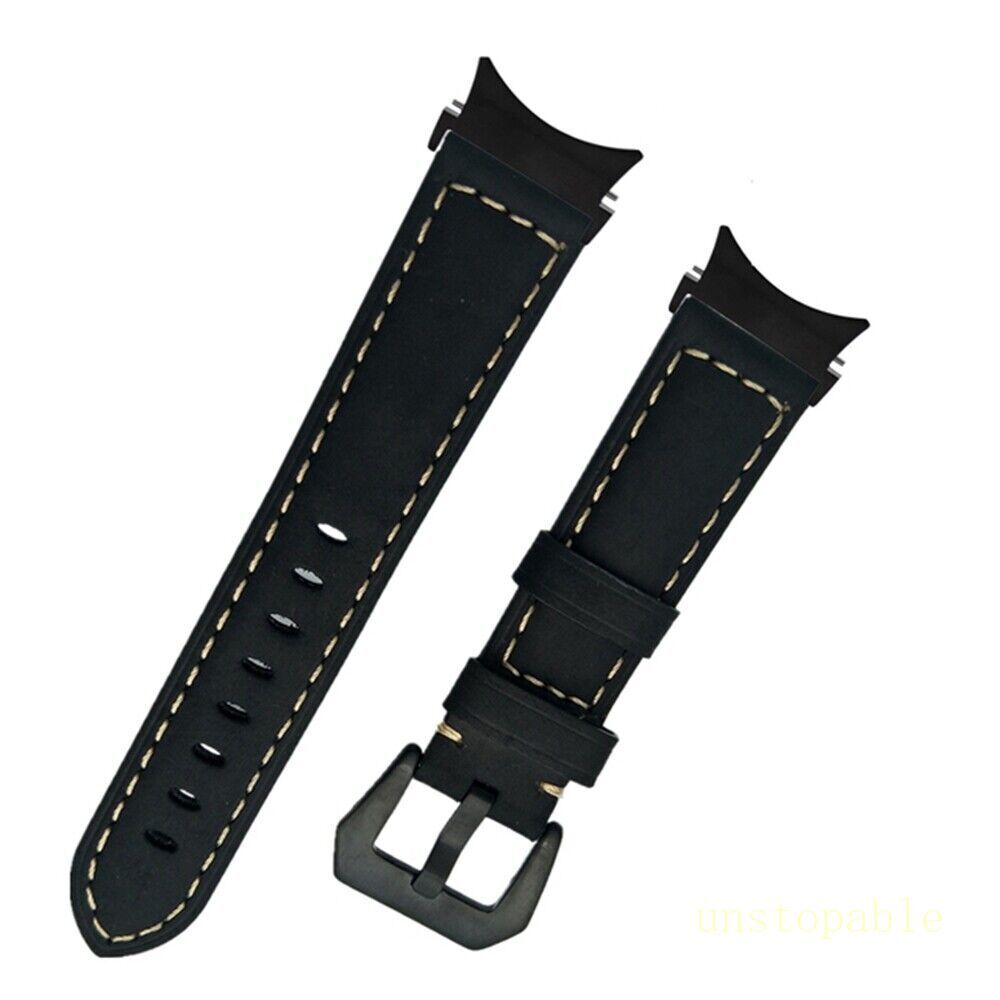 For Samsung Galaxy Watch 5 6 7 40/44mm Classic 43/47mm Pro 45 Leather Band Strap