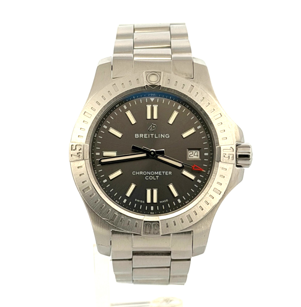 Breitling A17313 Chronometer Colt 41mm Gray Dial Automatic Stainless Steel