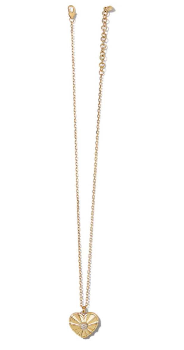 BRIGHTON ESPRIT HEART LARGE NECKLACE Color: GOLD Style: JM7365 NWT $78