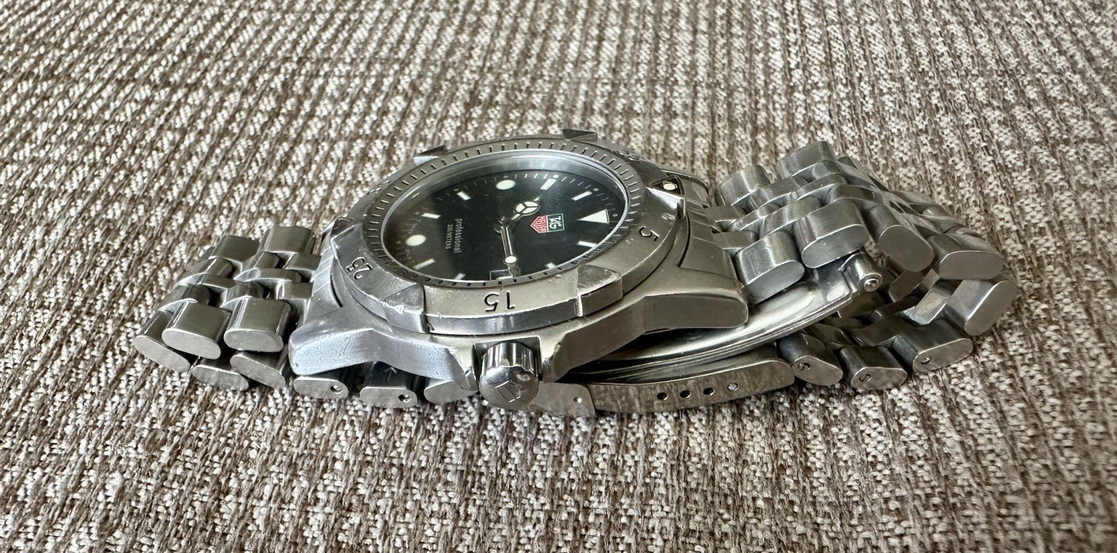 TAG Heuer WD1211-K-21 Professional 200m Stainless Steel Diver Watch Granite Dial