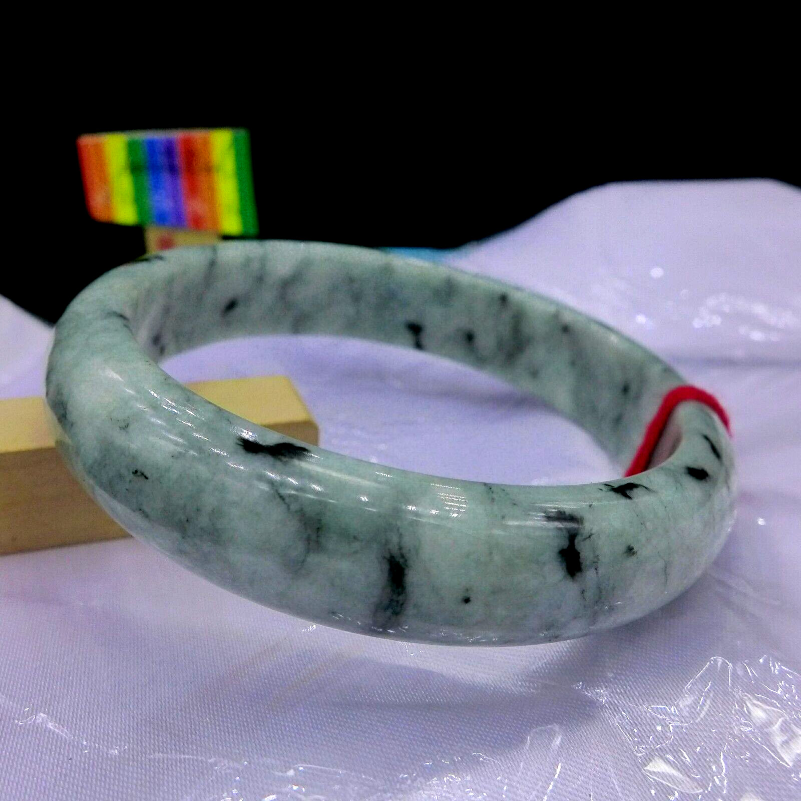 【JadeiteBird】61mm Certified 100% Natural Grade A Jadeite Jade Bangle Bracelet