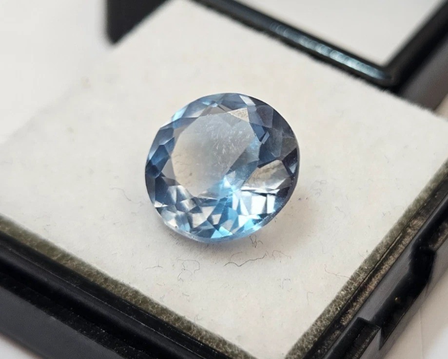 Gorgeous Aquamarine Blue Round Cut 3-5 Ct For Making Ring Loose Gemstone