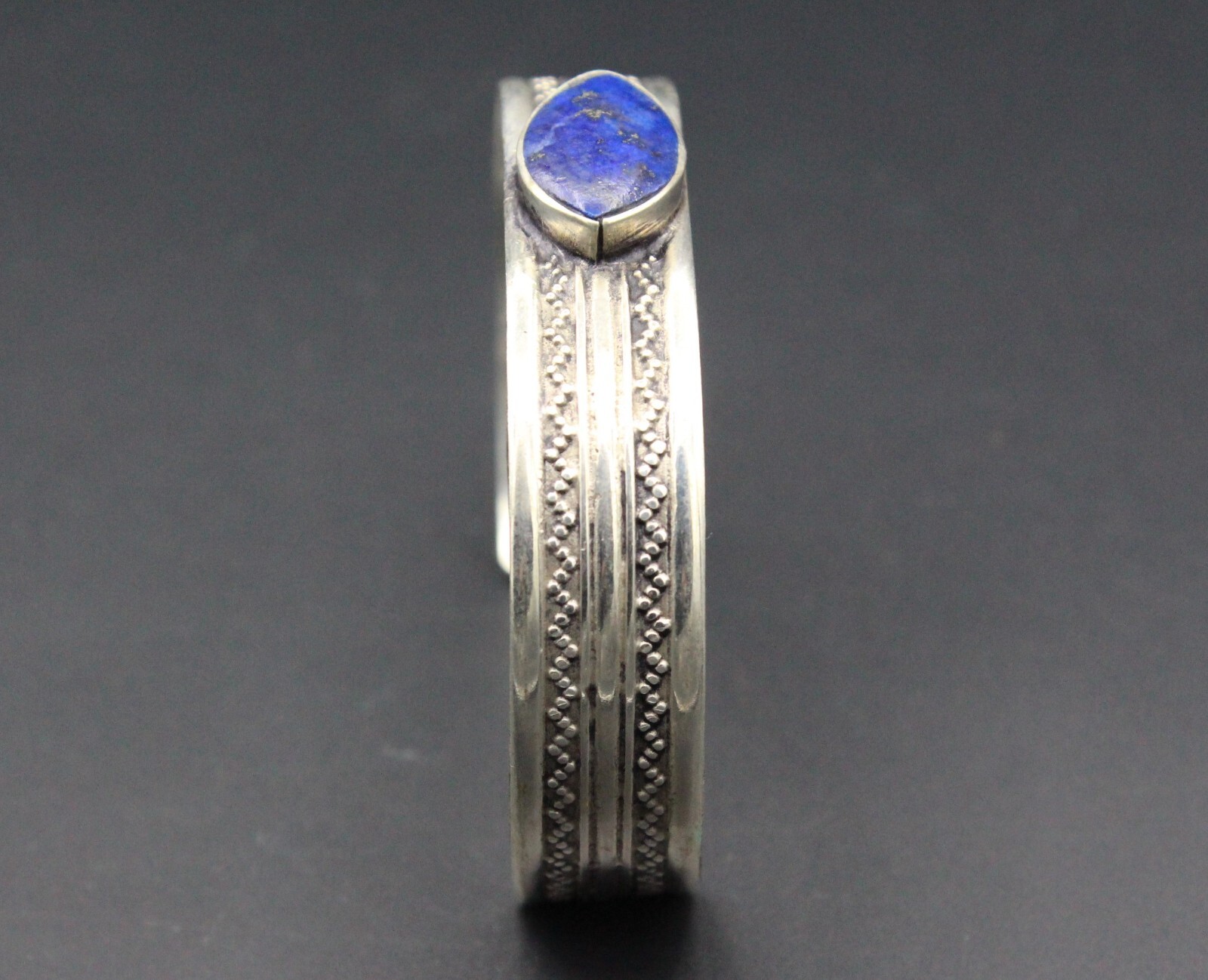 Afghan Bracelet, Lapis Lazuli Stones Bracelet, Cuff Alpaka Kuchi Boho Bracelet