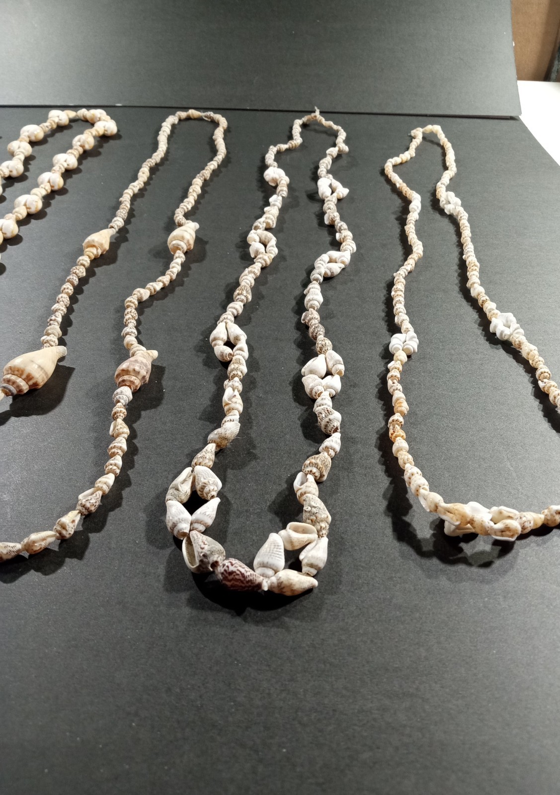 Lot Of 14 Seashell Necklaces 30-34in Long Mixed Earthy Tones Beach Vacation Vibe