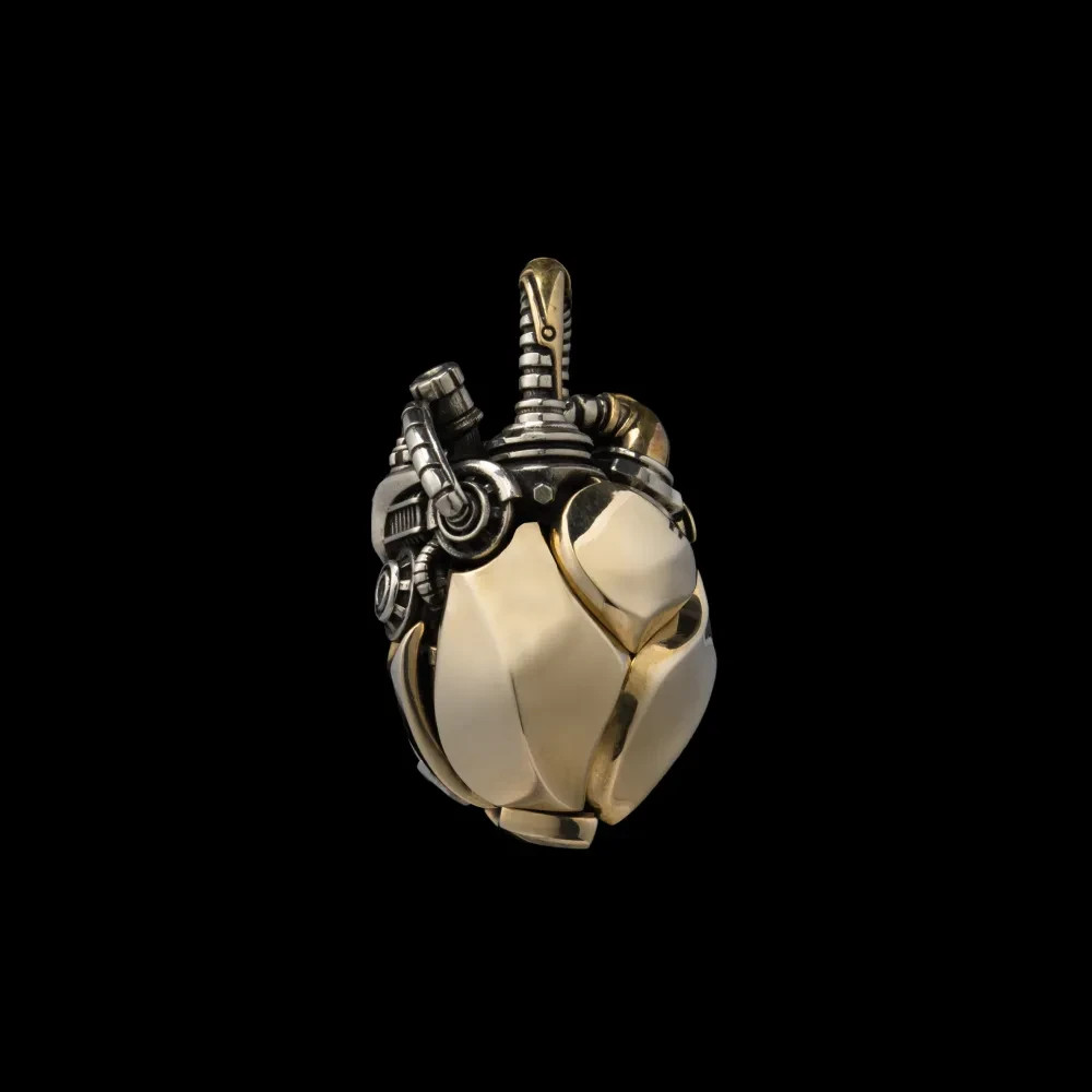 Steampunk Mechanical Heart Pendant Handmade Kinetic Jewelry Unique Gift of Love