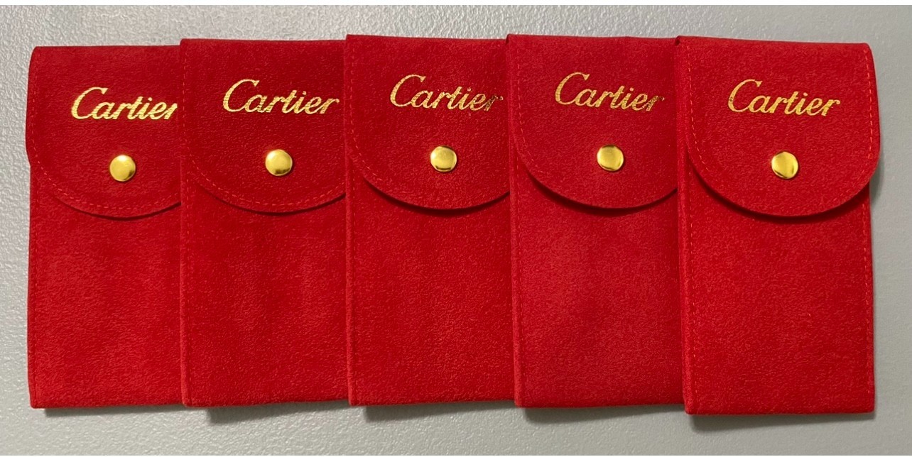 CARTIER RED POUCH/ TRAVEL POUCH/SERVICE POUCH WITH INSERT FAST SHIPPING USA