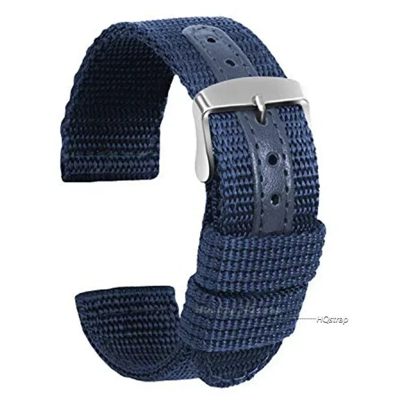 18mm 20mm 22mm 24mm Military Canvas Nylon Watch Band Strap Bracelet