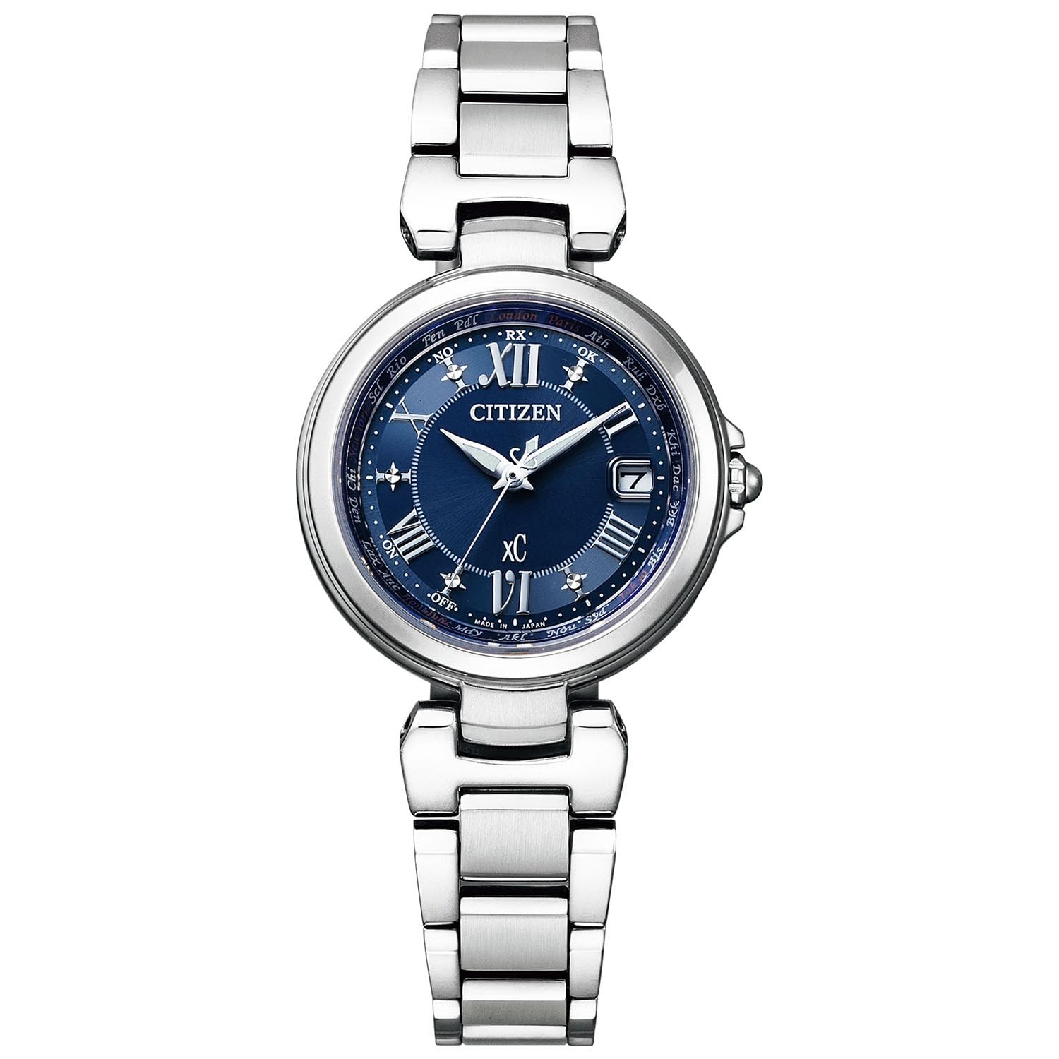CITIZEN xC EC1030-50L Eco-Drive Radio Atomic Solar Blue Dial Women Watch New
