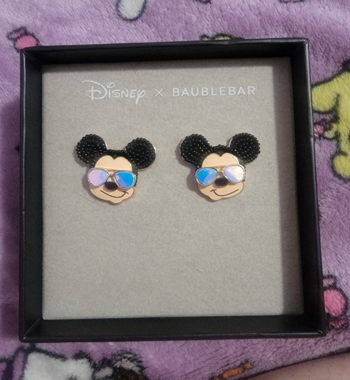 BaubleBar Disney Mickey Mouse Stud Earrings Multicolor Metal Lobe