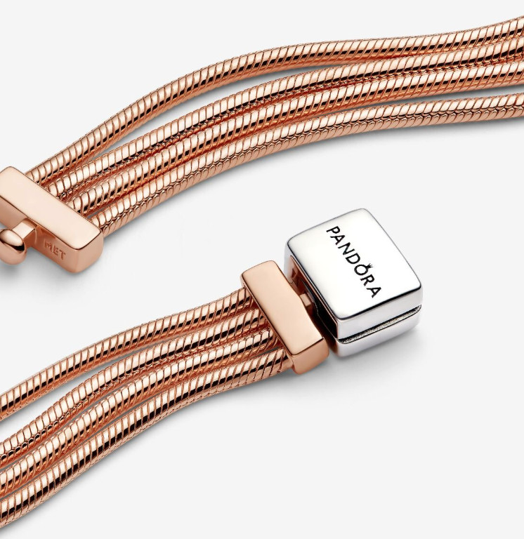 Pandora Rose Gold Reflexions Multi Snake Chain Bracelet Various Size NEW