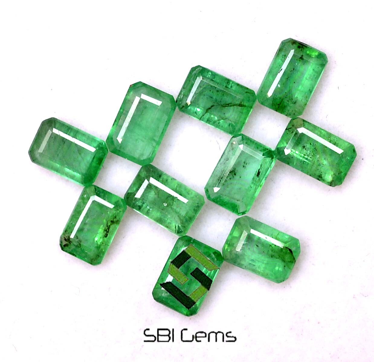 5.37 CTS Natural Emerald Octagon Cut 6×4 mm Lot 10 Pcs Calibrated Loose Gemstone