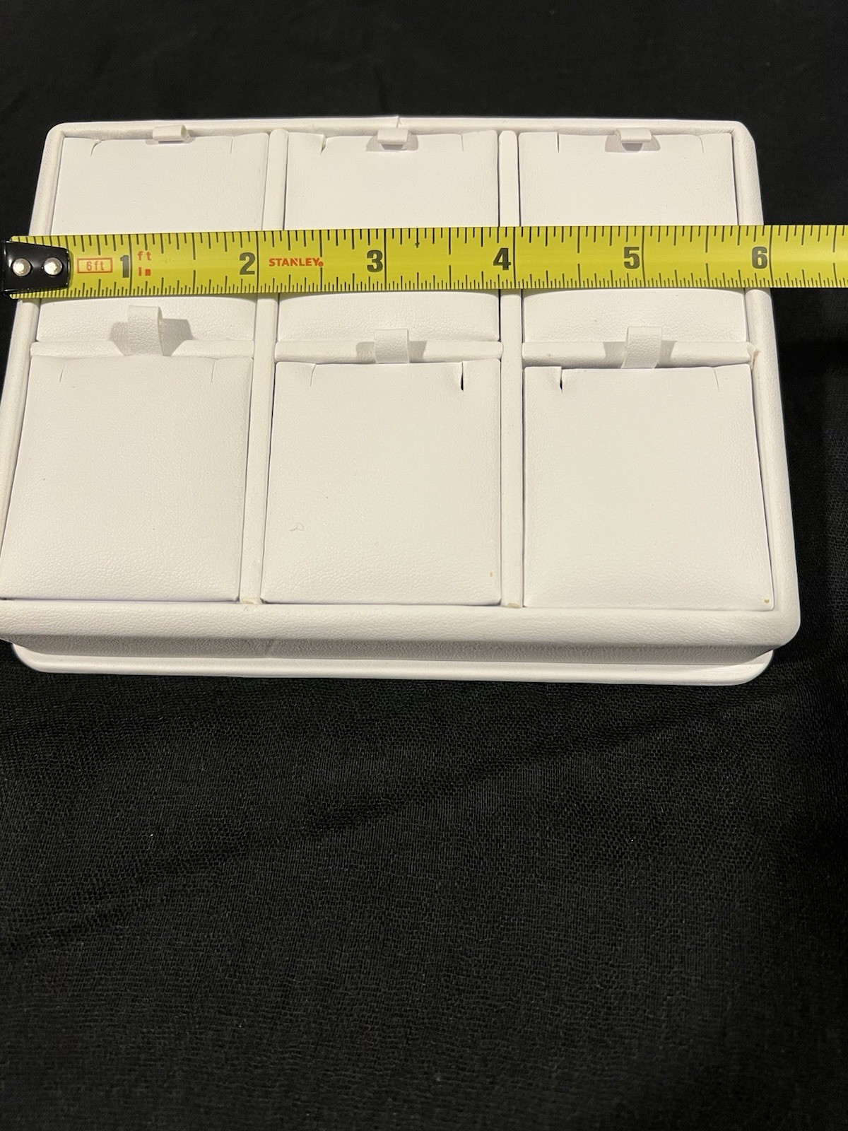 White leather pendant Charm display Tray