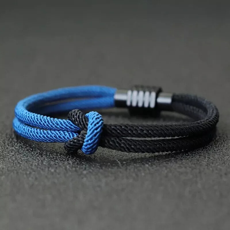 Rope Bracelet Fashion Men Women Square Knot Bracelets Outdoor Magnet Bangles New