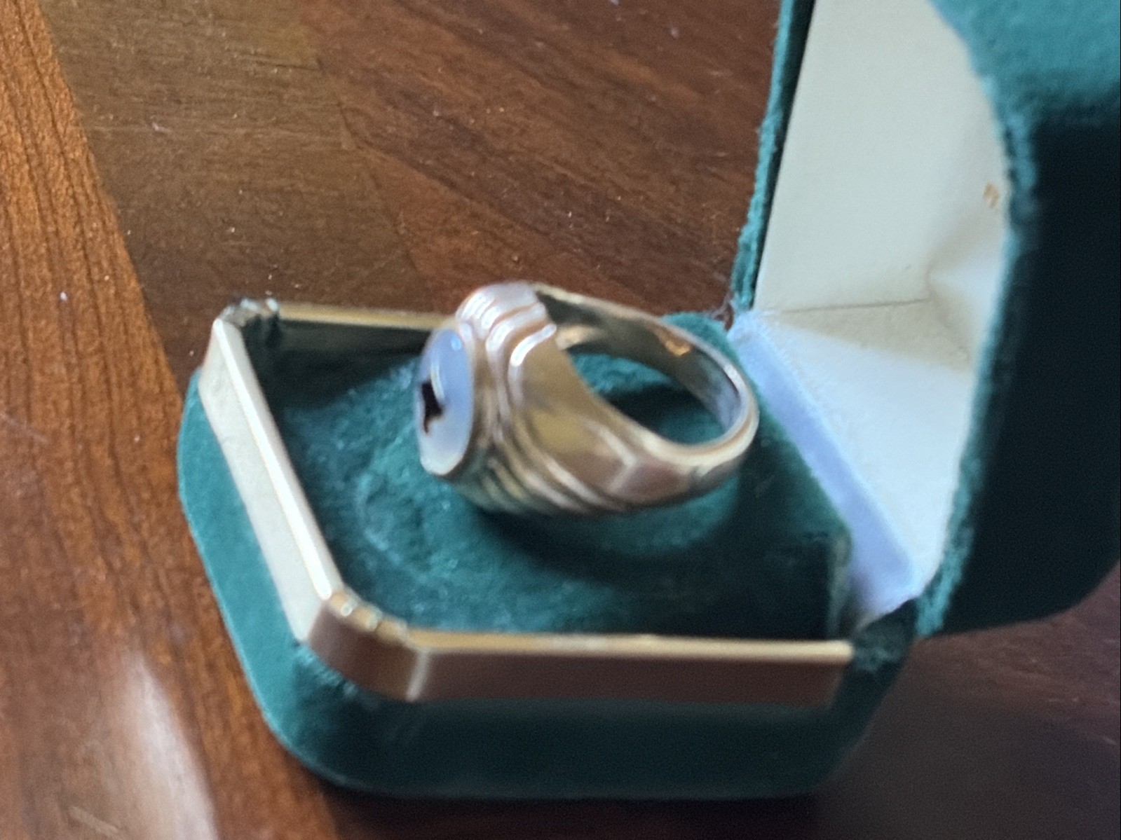 Vintage 1/20 10k Gold Filled Ring Dendritic Stone size 8.75