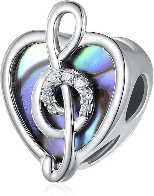 925 Sterling Silver Treble Clef Charm – Music Note Charm For Bracelets