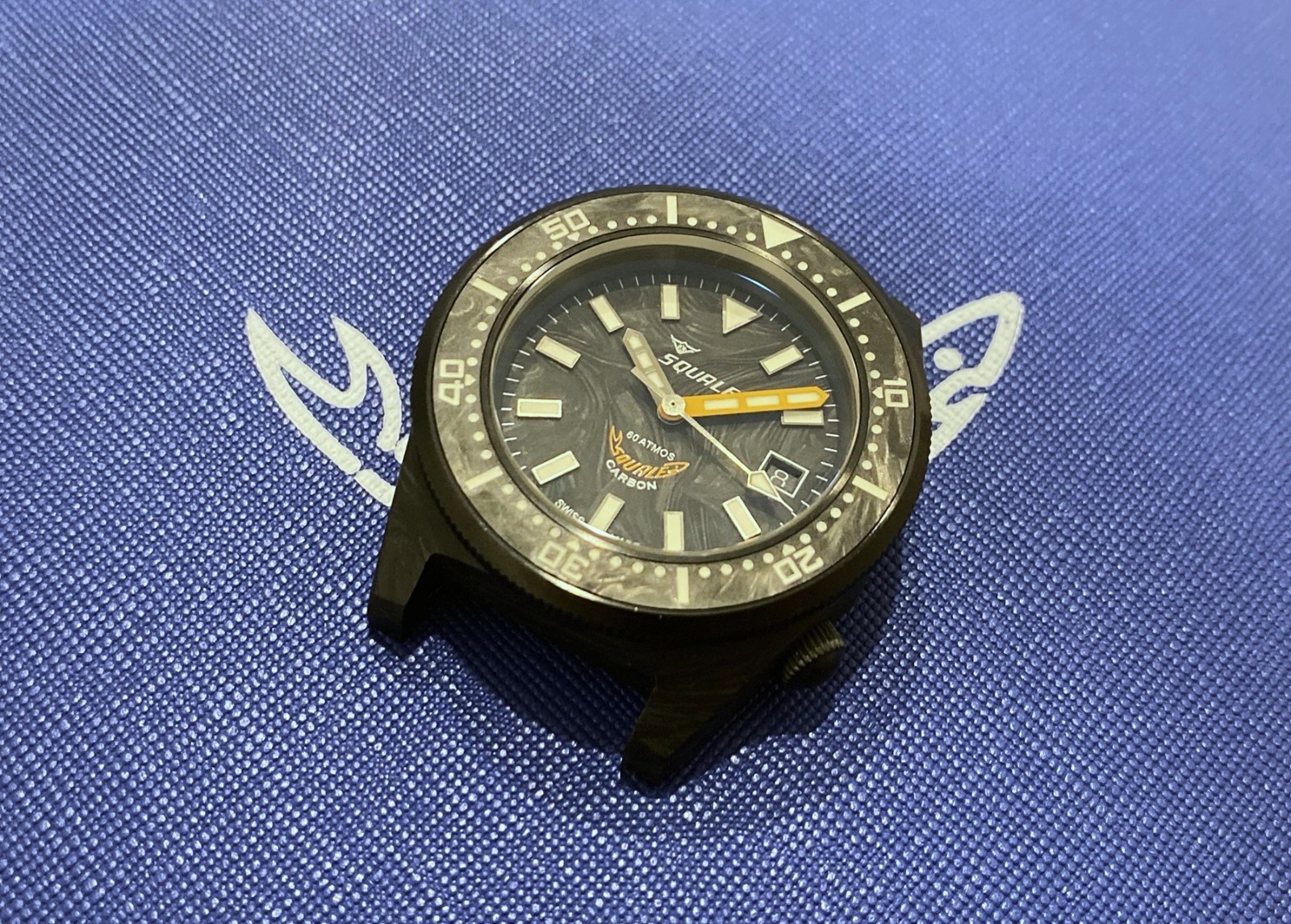 Squale T183 Forged Carbon Dive Watch Full Kit with Orange Accents