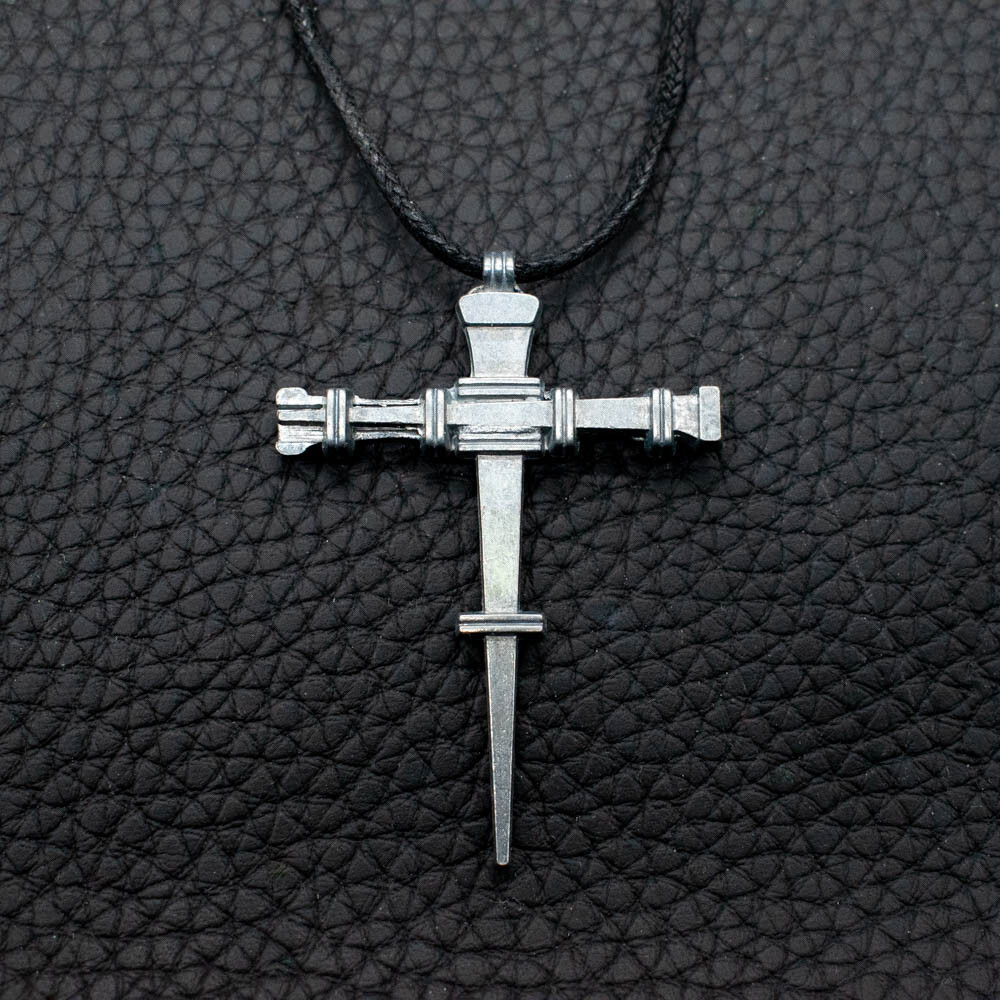 Horseshoe Nail Cross Pendant Necklace For Women | Zinc Alloy | 22″ Nylon Cord