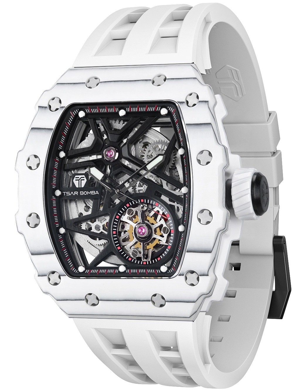 Tsar Bomba TB8209CF-05 Mens Watch Elemental Carbon Fiber Automatic 44mm 5ATM