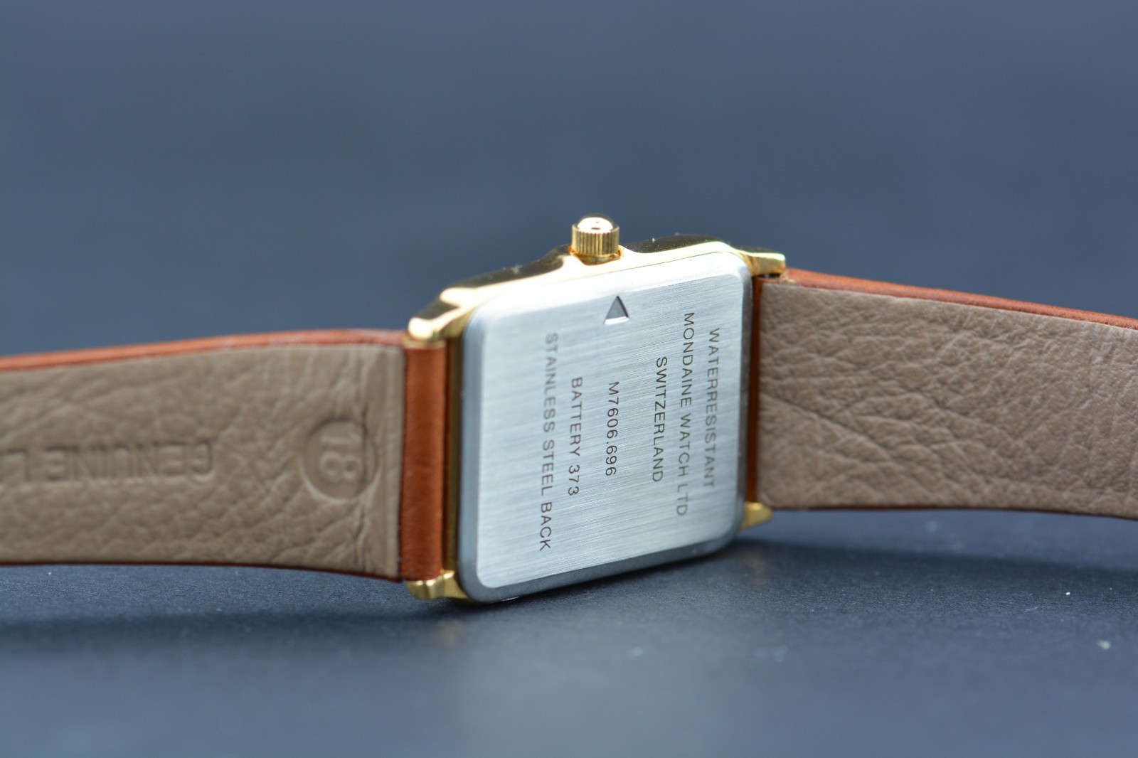 Mondaine Two-Timer Analog-Digital TV Case Vintage Gold Plated Unisex Dress Watch