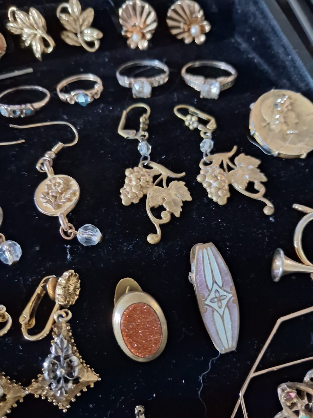 Antique 10k 12k Gold Filled Some Gold Plate Jewelry Lot 264g Wearable & Scrap