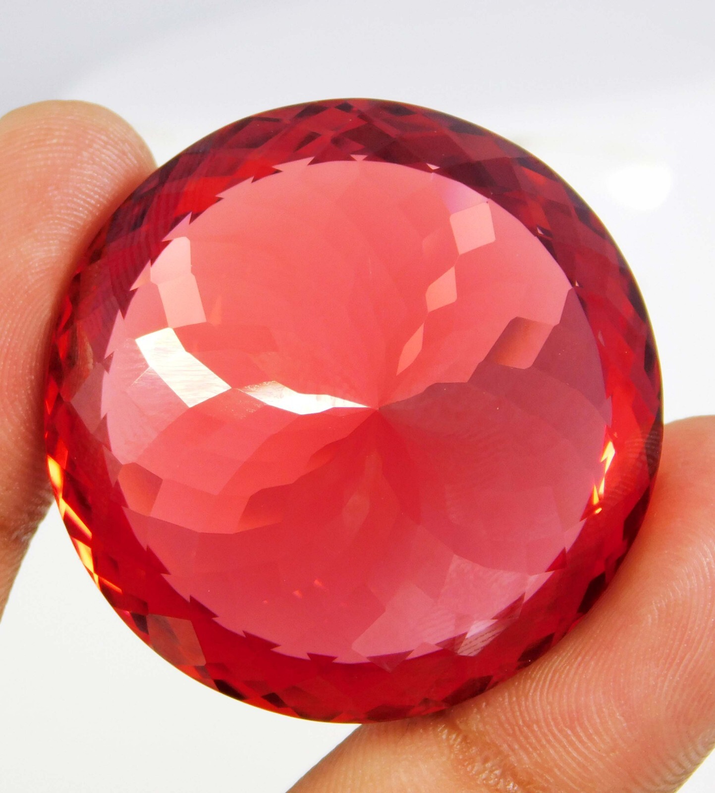 Natural Certified 260 Carat Padparadscha Sapphire Diamond Cut Loose Gemstone