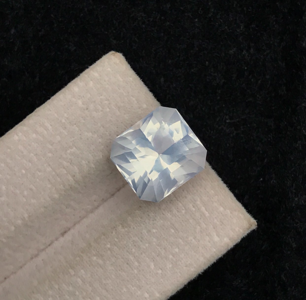 Fancy Cut Natural Moonstone 6.80 CT Loupe Clean Rainbow Loose Gemstone
