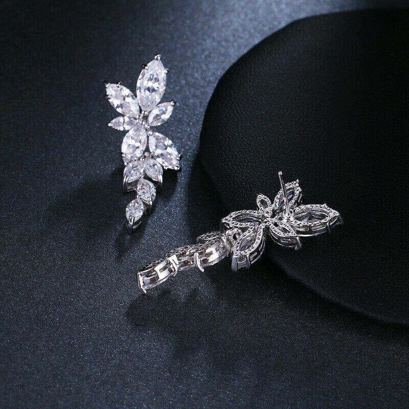 2.80Ct Marquise Cut Simulated Diamond Women Pretty Earring 14K White Gold Plated