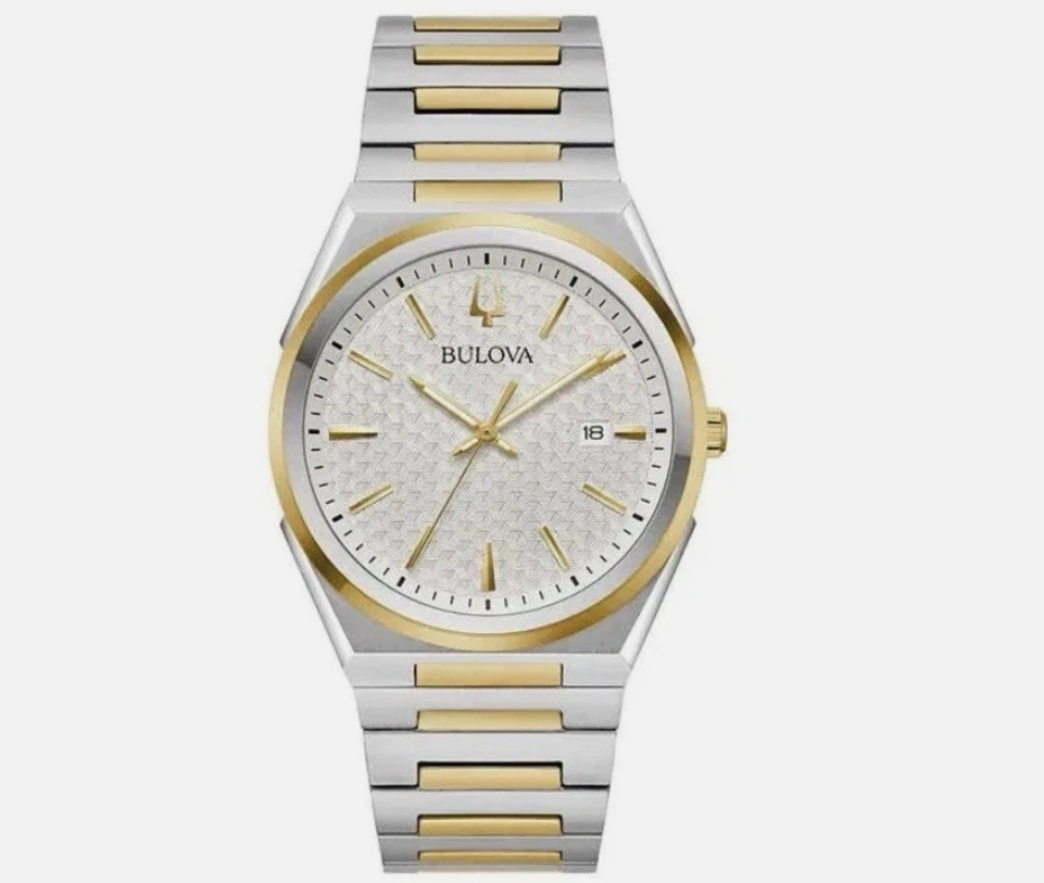 Bulova 98B424 Classic Men’s 39mm Two-Tone Quartz Sapphire Watch New in Box