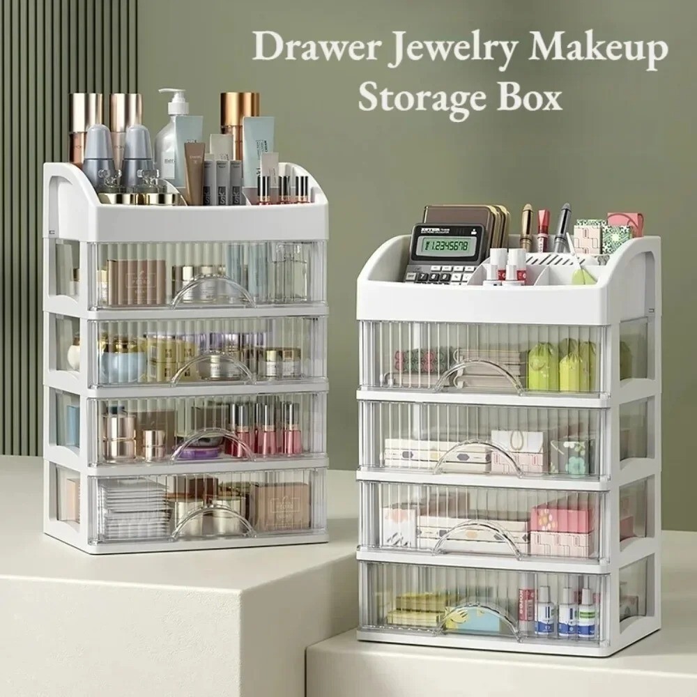 Drawer Style Storage Box Transparent Jewelry Skin Care Products Storage Box High