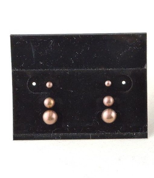 Stainless Steel Bronze IP Plated Ball Stud Earrings 2 mm – 8 mm – Free Gift Pack