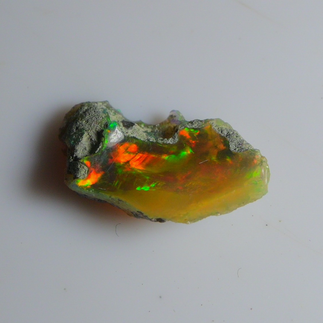 5.05 Cts Natural Black Ethiopian Opal Rough, Fire Opal Gemstone, Welo Opal Raw