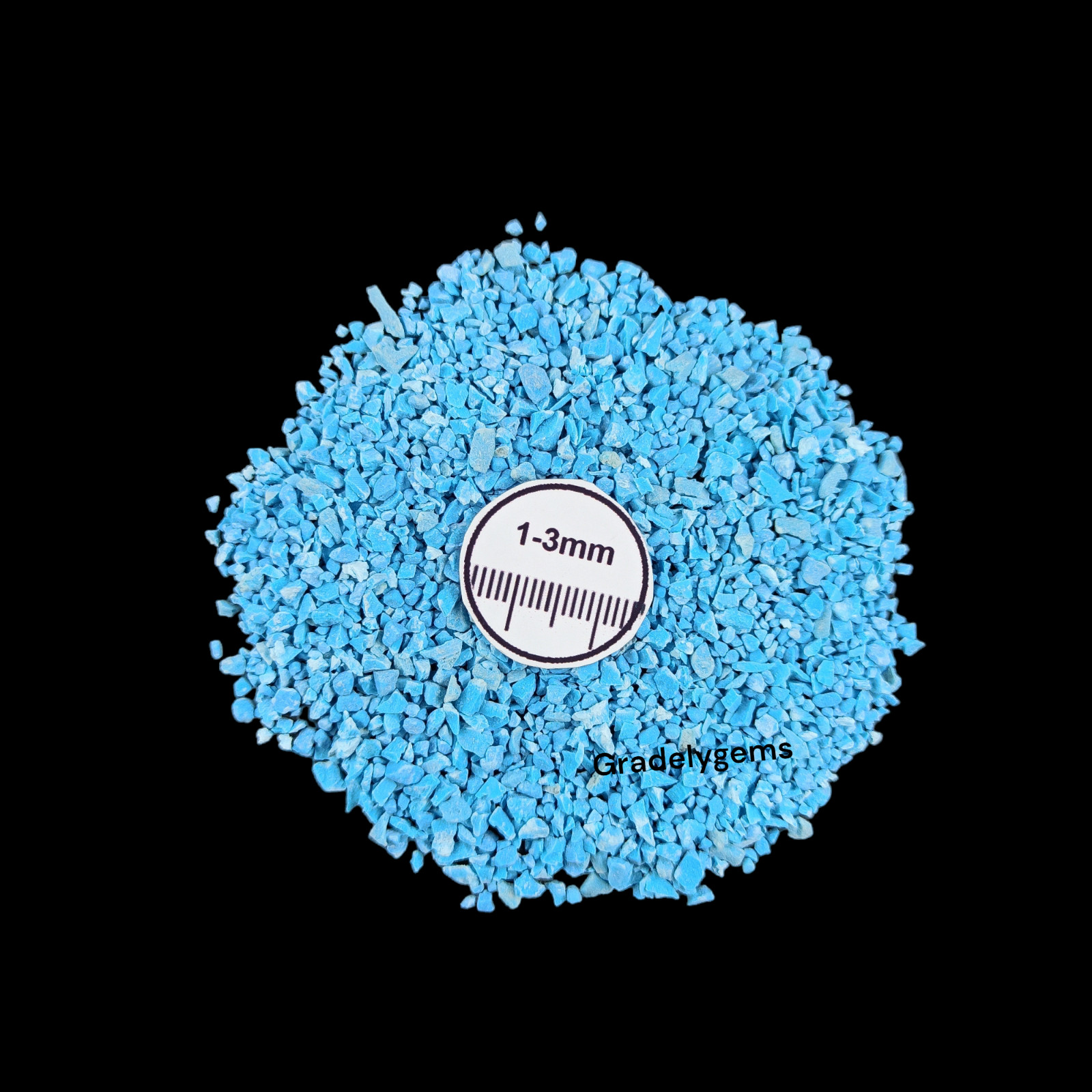 Sky Blue Turquoise Gemstone Crushed Powder – Vivid Hue for Resin Art, DIY Crafts