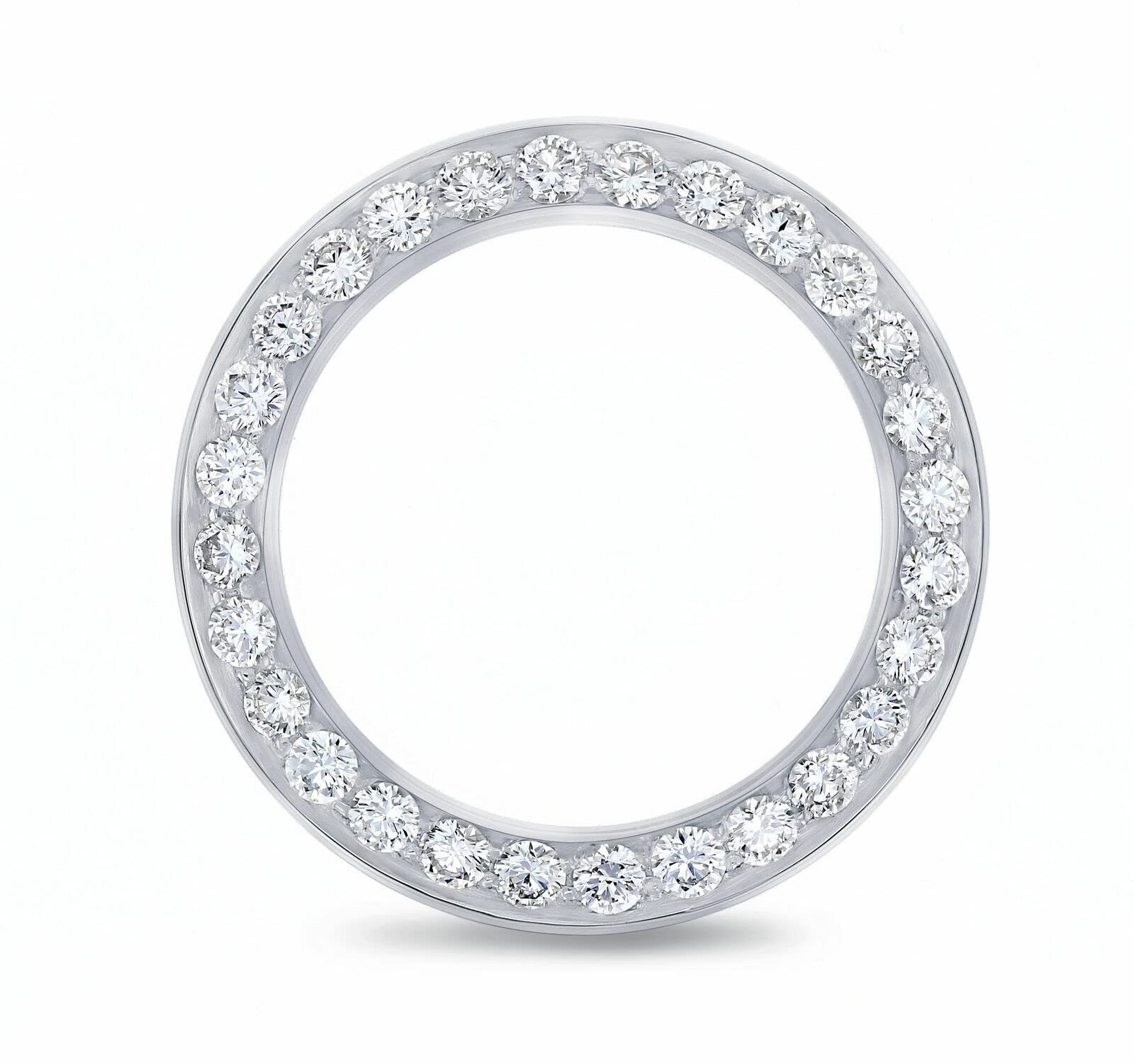 LADIES 2CT BEAD SET 18KW MOISSANITE BEZEL COMPATIBLE WITH ROLEX
