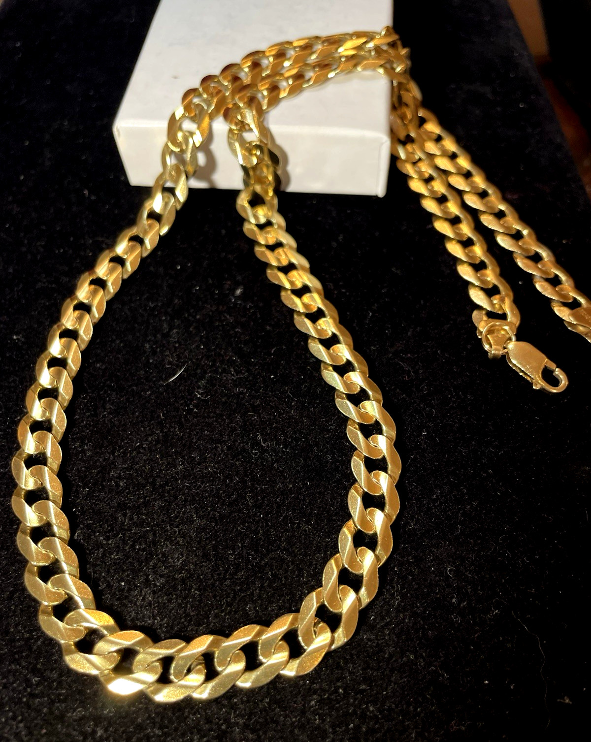 10K CUBAN CHAIN MADE IN TURKEY MIDAS NECKLACE 22 IN LONG 47.5 GRAMS 8MM WIDE
