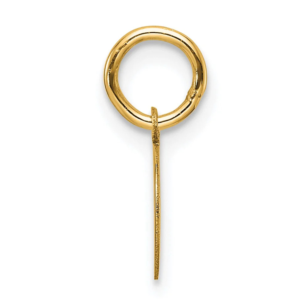 10K / 14K Yellow Gold Plain .013 Gauge Circular Engravable Disc Charm
