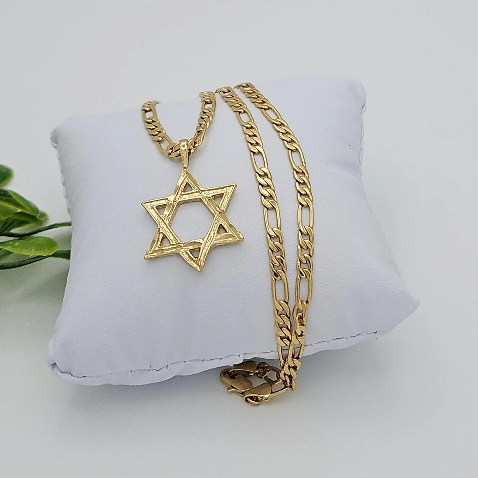 Gold Star Of David Necklace, Jewish Star Necklace, 14k Heavy Plated Gold