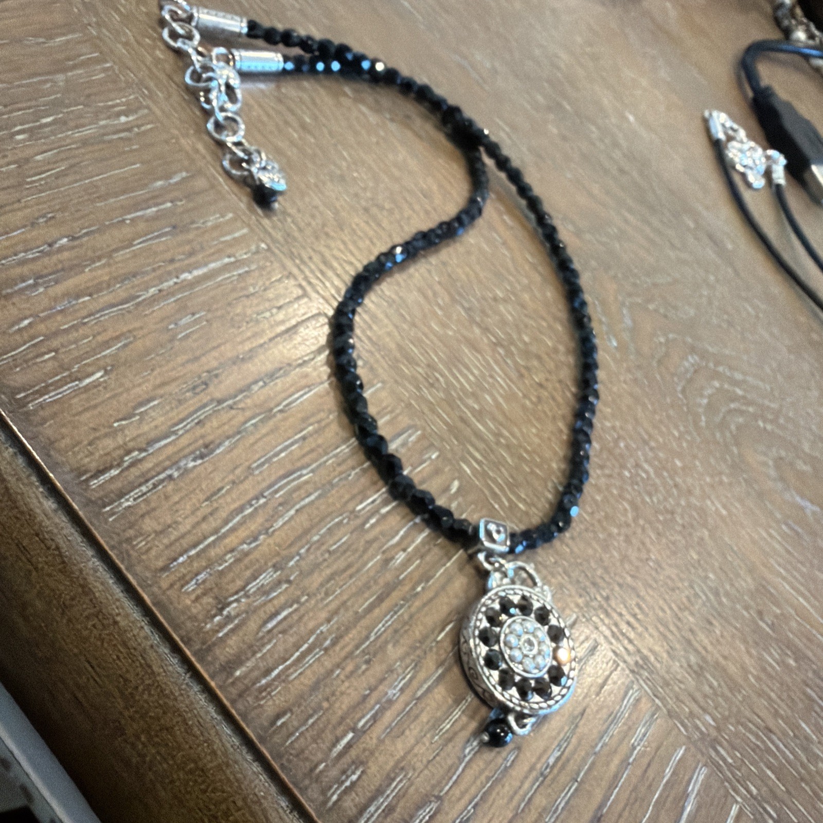 Brighton 1910 Jet Black Crystal Necklace **RETIRED**